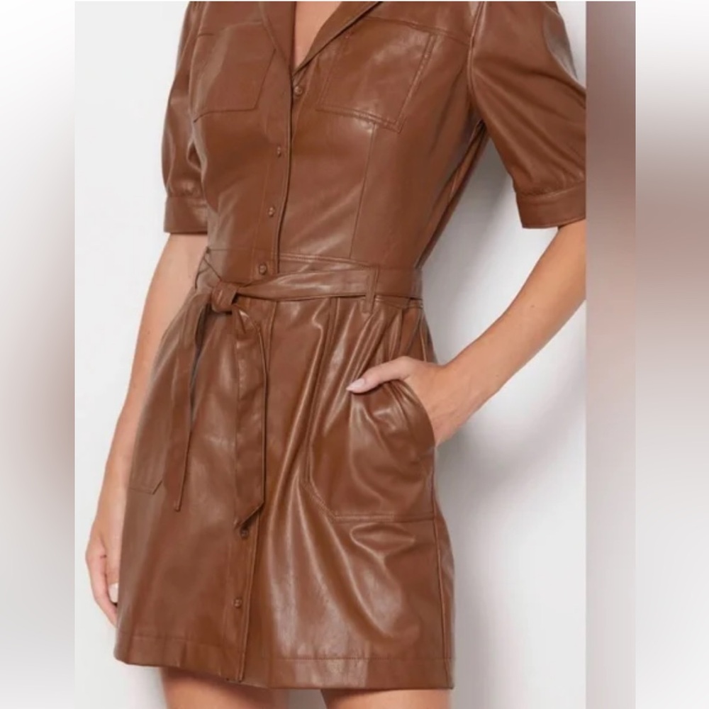 Paige Mayslie Vegan leather dress